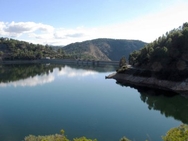 Tranco depo, Tranco de çıkmışsanız, Sierras de Cazorla, Segura ve Las Villas, Jan, Andalusia doğal Park bulunan bataklık. İspanya. Europe             