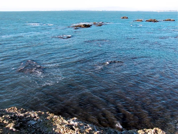 Solnedgång Kusten Fjärden Den Staden Cádiz Andalusien Spanien Europa — Stockfoto