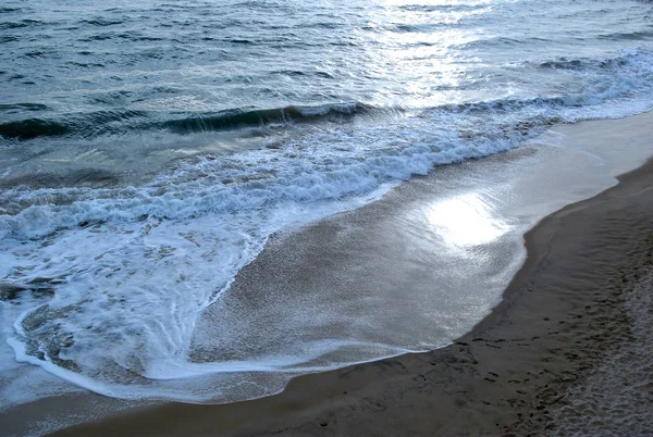 Sunset Coast Beach Bay City Cadiz Andalusia Spain Europe — Stock Photo, Image
