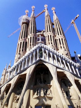 Sagrada Familia - Barcelona expiatory Tapınağı. Catalonia. İspanya. Europe.