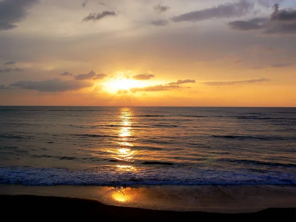 Pôr Sol Costa Baía Cidade Cádiz Andaluzia Espanha Europa — Fotografia de Stock