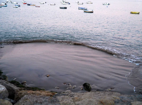 Vissersboten Hoofdstad Van Baai Van Cadiz Andalusië Spanje Europa — Stockfoto