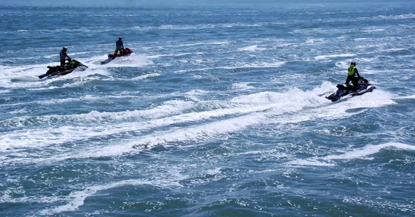 Teilnehmer Der Wassermotorräder Bei Den Rennen September 2018 Der Hauptstadt — Stockfoto