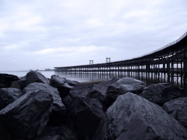 demir köprü Ro Tinto Huelva, Andalusia Odiel Nehri üzerinde yer almaktadır. İspanya. Europe