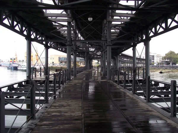 Pont Fer Tinto Est Situé Sur Rivière Odiel Huelva Andalousie — Photo