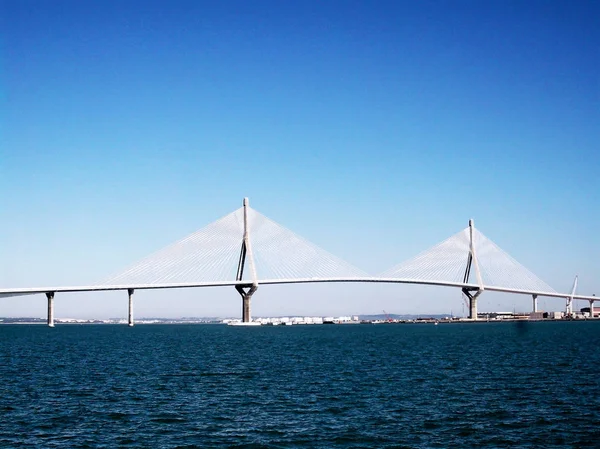 Puente Constitucion Chamado Pepa Baía Cádiz Andaluzia Espanha Europa — Fotografia de Stock