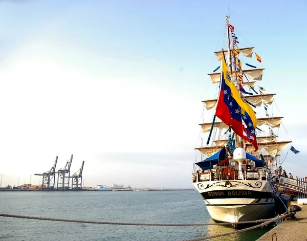 Mastro Barco Vela Cádiz Andaluzia Espanha Europa — Fotografia de Stock