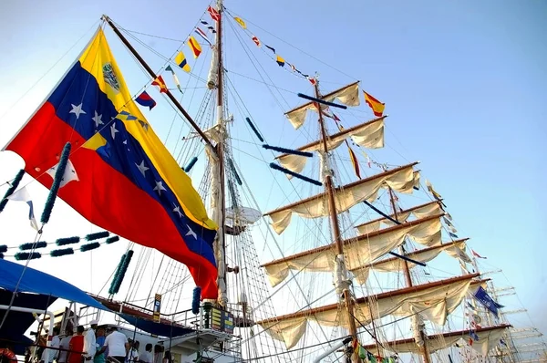 Sailboat Ship Mast Cadiz Andalusia Spain Europe — Stock Photo, Image