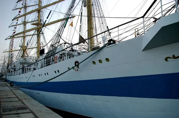 Mastro Barco Vela Cádiz Andaluzia Espanha Europa — Fotografia de Stock