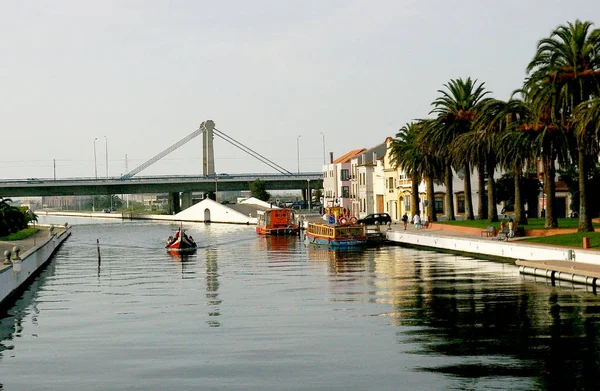 Canoes Walk Aveiro Portugal Europe — Stock Photo, Image