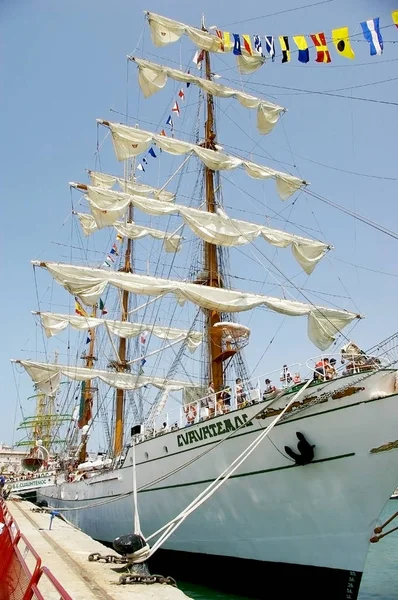 Segelschiffsmast Cadiz Andalusien Spanien Europa — Stockfoto