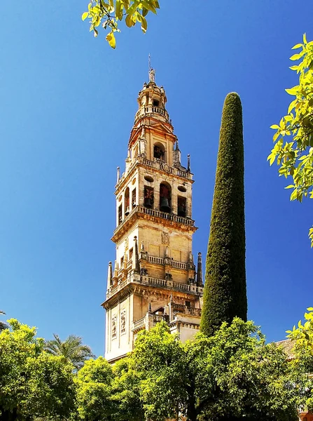 Bell Tower Grand Mosque Cordoba Andalusia Spain Europe — Stock Photo, Image