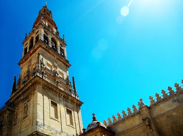 Torre Bell Grande Mesquita Córdoba Andaluzia Espanha Europa — Fotografia de Stock