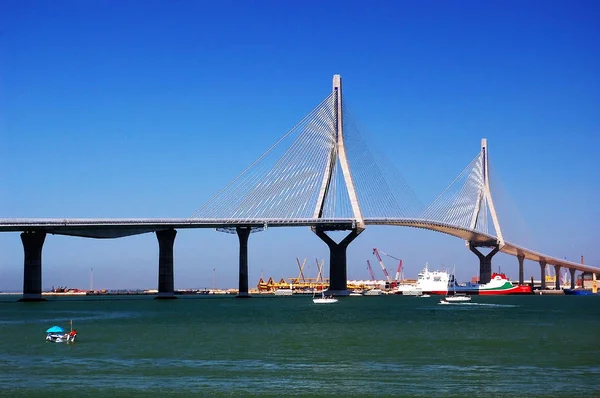Brücke Der Verfassung Genannt Pepa Der Bucht Von Cadiz Andalusien — Stockfoto
