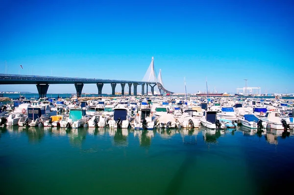 Konstitutionens Bro Kallad Pepa Cadizbukten Andalusien Spanien — Stockfoto