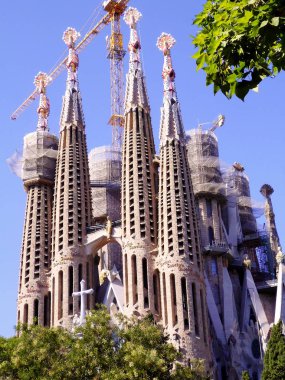 Sagrada Familia-Barcelona Expiatory Tapınağı. Catalonia. İspanya. Avrupa. 21 Temmuz 2018