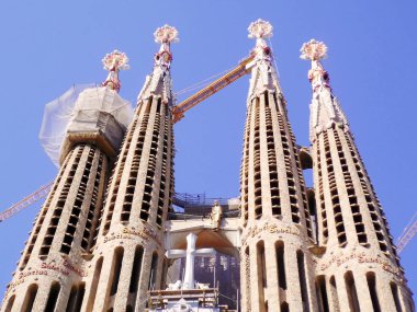 Sagrada Familia-Barcelona Expiatory Tapınağı. Catalonia. İspanya. Avrupa. 21 Temmuz 2018