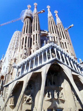 Sagrada Familia-Barcelona Expiatory Tapınağı. Catalonia. İspanya. Avrupa. 21 Temmuz 2018