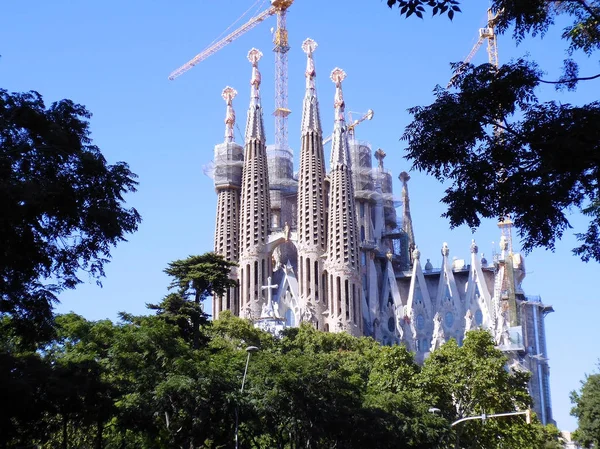 Expiatory Temple Sagrada Familia Barcelona Catalonia Spain Europe July 2018 — Stock Photo, Image
