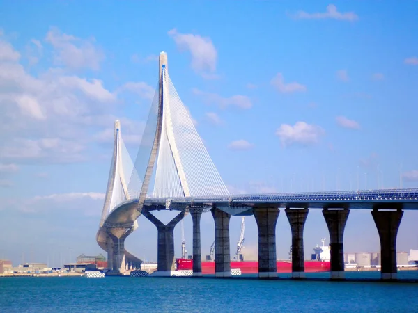 Verfassungsbrücke Pepa Genannt Der Bucht Von Cdiz Andalusien Spanien Europa — Stockfoto