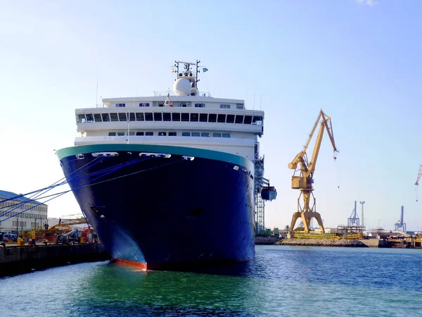 Guindastes Para Reparar Barcos Baía Cádiz Capital Andaluzia Espanha Europa — Fotografia de Stock