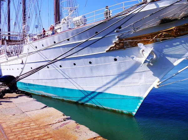 Segelbootmast Cadiz Andalusien Spanien — Stockfoto