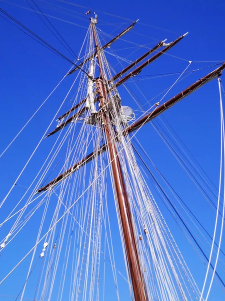 Zeilboot Mast Cadiz Andalusië Spanje — Stockfoto