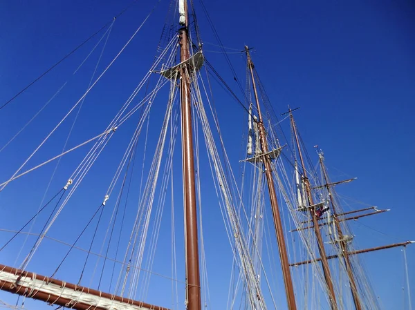 Sailboat Mast Cadiz Andalusia Spain — Stock Photo, Image