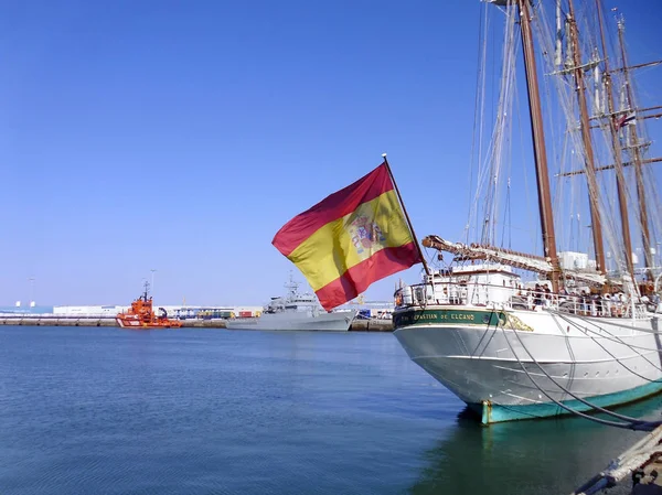 Maszt Żaglowo Kadyksie Andaluzji Hiszpania — Zdjęcie stockowe