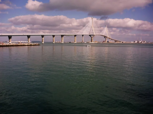 Puente Constitucion Chamado Pepa Baía Cádiz Andaluzia Espanha Europa — Fotografia de Stock