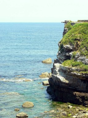 Gijon, Asturias sahili. İspanya.