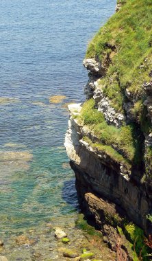 Gijon, Asturias sahili. İspanya.