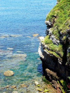 Gijon, Asturias sahili. İspanya.