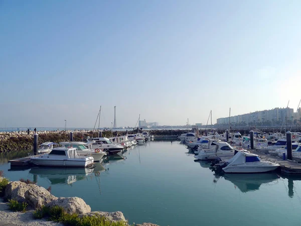 Cadiz Başkenti Endülüs Körfezinde Tekneler Spanya — Stok fotoğraf