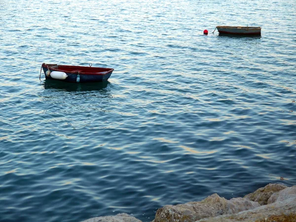 Bateaux Pêche Coucher Soleil Dans Baie Cdiz Andalousie Espagne — Photo