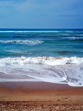 Endülüs, Cdiz kentinin defne plajının kıyısında günbatımı. İspanya. Avrupa