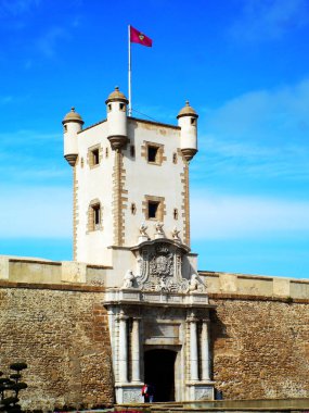 Puertas Tierra, Endülüs, Cadiz Körfezi 'nde. İspanya. Avrupa