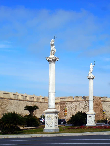 Puertas Tierra Baía Cádiz Andaluzia Espanha Europa — Fotografia de Stock