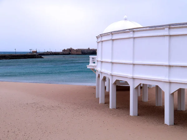 Caleta Spa Het Strand Van Kust Van Stad Cadiz Andalusië — Stockfoto