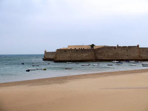 Kasteel Santa Catalina Een Fort Stad Cadiz Andalusië Spanje Europa — Stockfoto