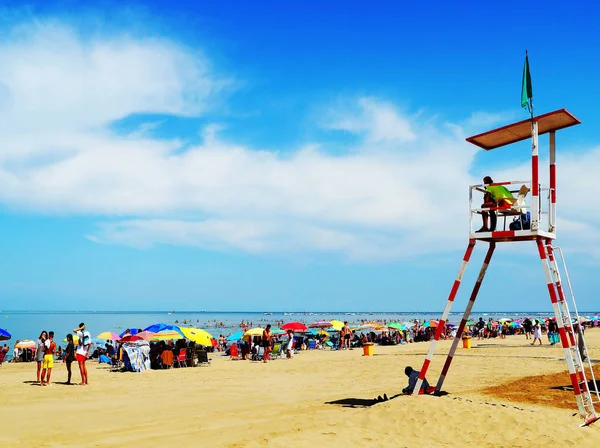 Пляжі Санлукар Баррамеда Кадіз Андалусія Іспанія Європа Серпня 2019 — стокове фото