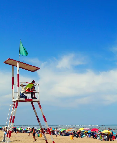Пляжі Санлукар Баррамеда Кадіз Андалусія Іспанія Європа Серпня 2019 — стокове фото