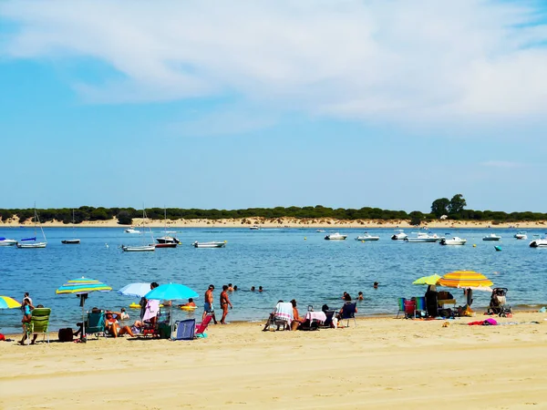 Sanlucar de Barrameda plajı. Cadiz. Endülüs. İspanya. Avrupa. 25 Ağustos 2019