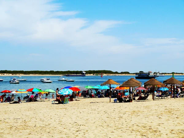 Stranden Sanlucar Barrameda Det Cadiz Andalusien Spanien Europa Augusti 2019 — Stockfoto