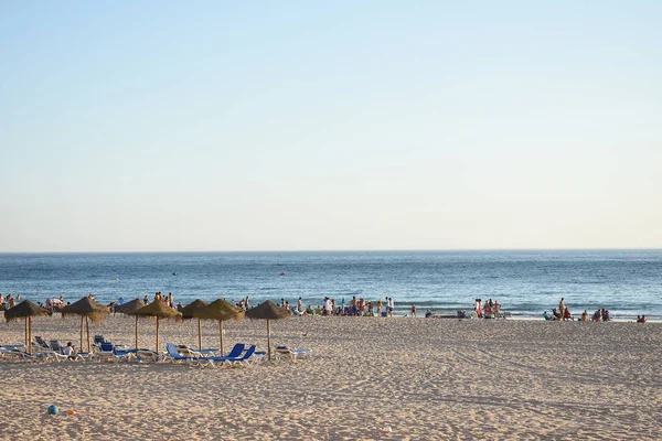 Spiaggia Sanlucar Barrameda Cadice Andalusia Spagna Europa Agosto 2019 — Foto Stock