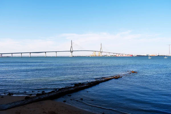 Constitution Bridge Που Ονομάζεται Pepa Στις Ακτές Της Πρωτεύουσας Cdiz — Φωτογραφία Αρχείου