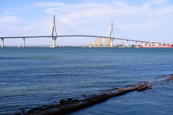 Constitution Bridge Called Pepa Coast Capital City Cdiz Andalusia Spain — Stock Photo, Image