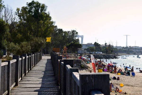 Puerto Real Beach Kadyksie Andaluzja Hiszpania Europie Sierpnia 2019 — Zdjęcie stockowe