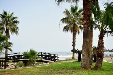 Güzel bir Torremolinos plajı, Malaga. İspanya. Avrupa. 14 Eylül 2019