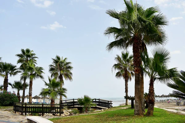 Szép Torremolinos Strand Malaga Spanyolországba Európába Szeptember 2019 — Stock Fotó